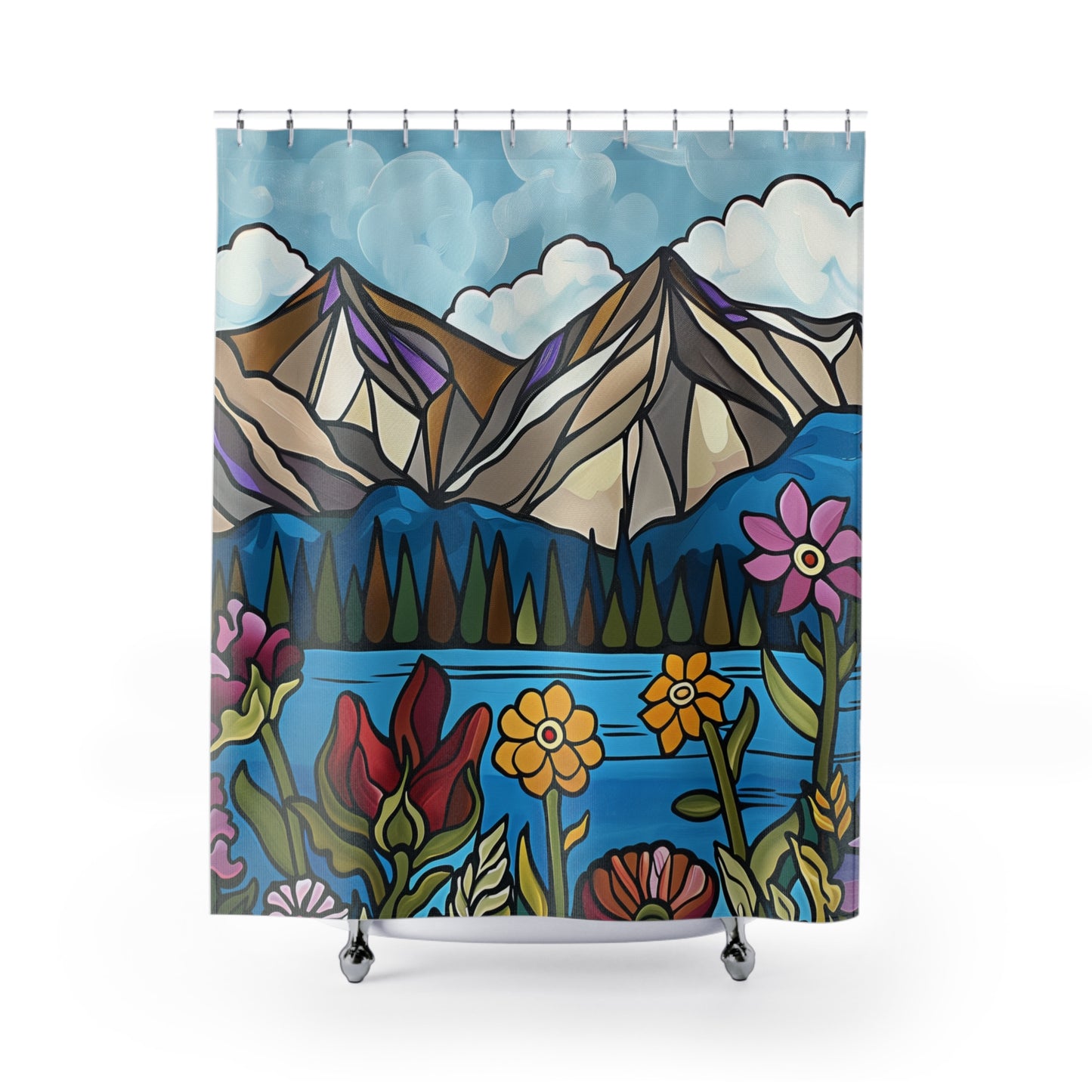 Mountain Art Shower Curtain