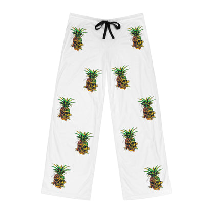 Men's pineapple skull pajama bottoms - V1