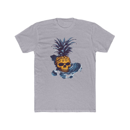 Cotton Tee - Pineapple Skull in Big Wave Design