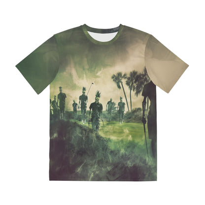 Tee Shirt - Ghost Skeleton Golfers in the Mist Design