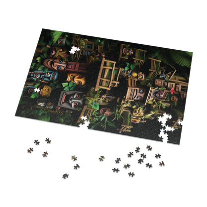 Tropical Tiki Statue Jigsaw Puzzle - Tropical Series 1