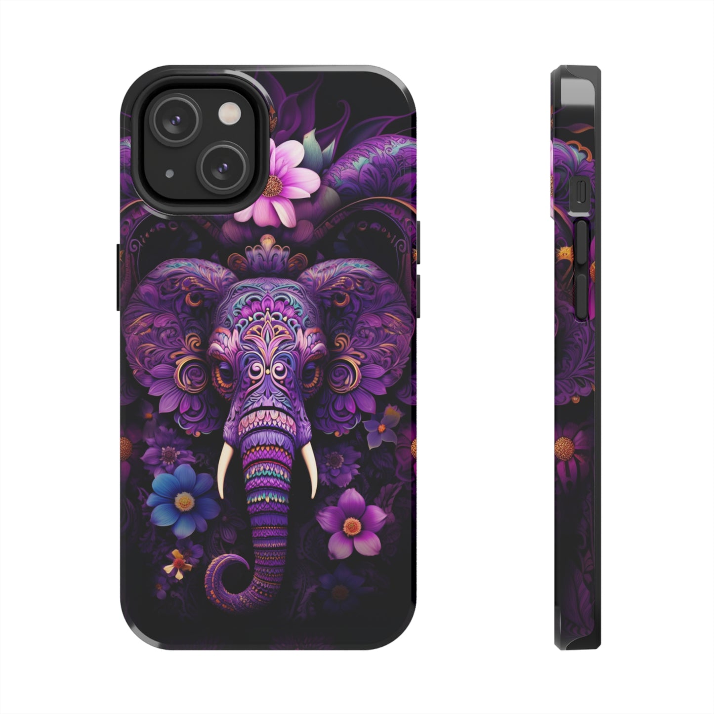 Tough IPhone Cases by Floral Fusion Graphics - Flower Elephant 3