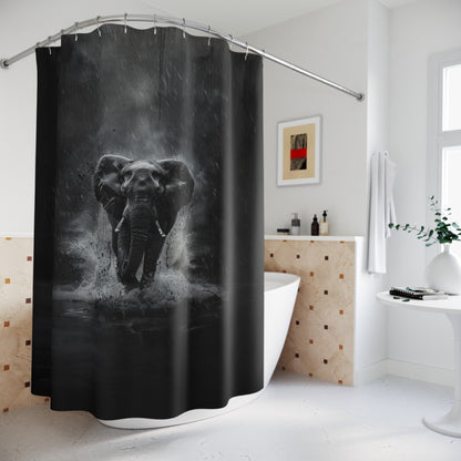 Safari Themed Shower Curtain - Majestic Elephant