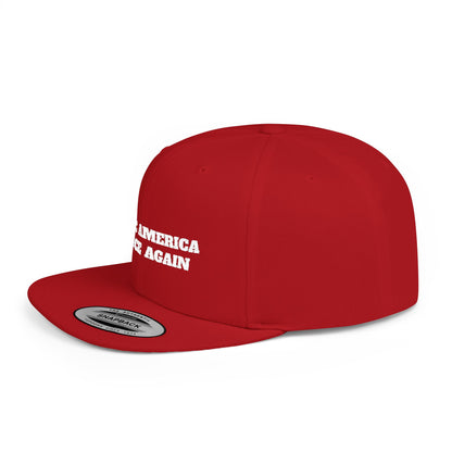 Snapback Hat — Make America Make Sense Embroidered Flat Bill Cap