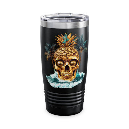 Golf Tumbler - 20oz Ringneck Cup Pineapple Skull Design V10