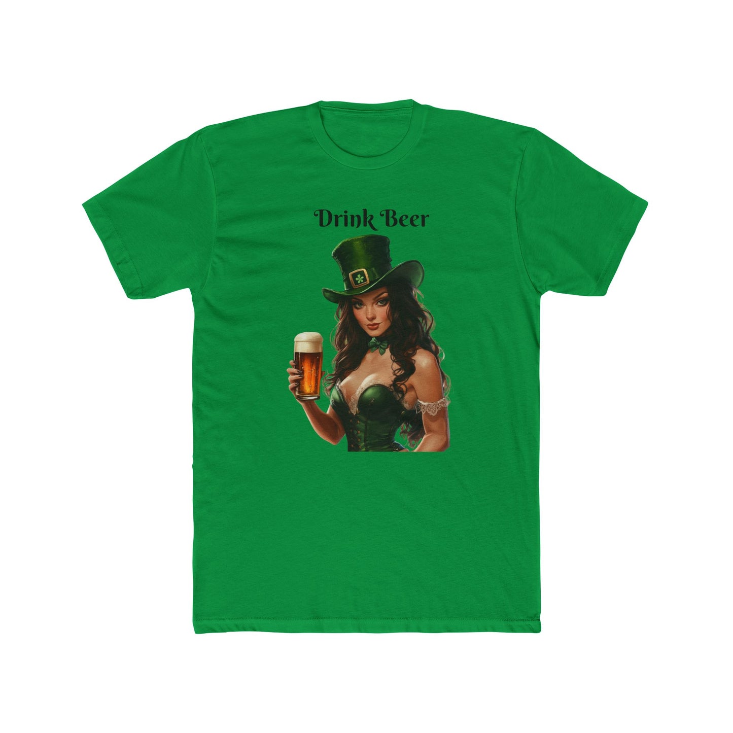 St. Patrick's Day Drink Beer Unisex Cotton Crew Tee