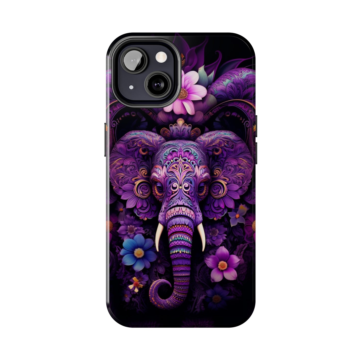 Tough IPhone Cases by Floral Fusion Graphics - Flower Elephant 3