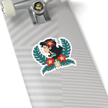 Lady Sailor Kiss-Cut Stickers | Summer Vibe, Laptop Decor, USA Pride