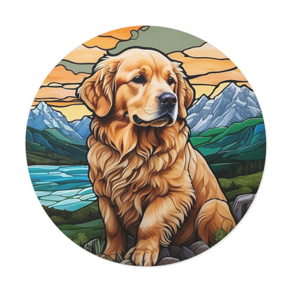 🌟 "Golden Mountain Adventure Sticker - Part of the Golden Core Graphics Series" 🏔️🐾