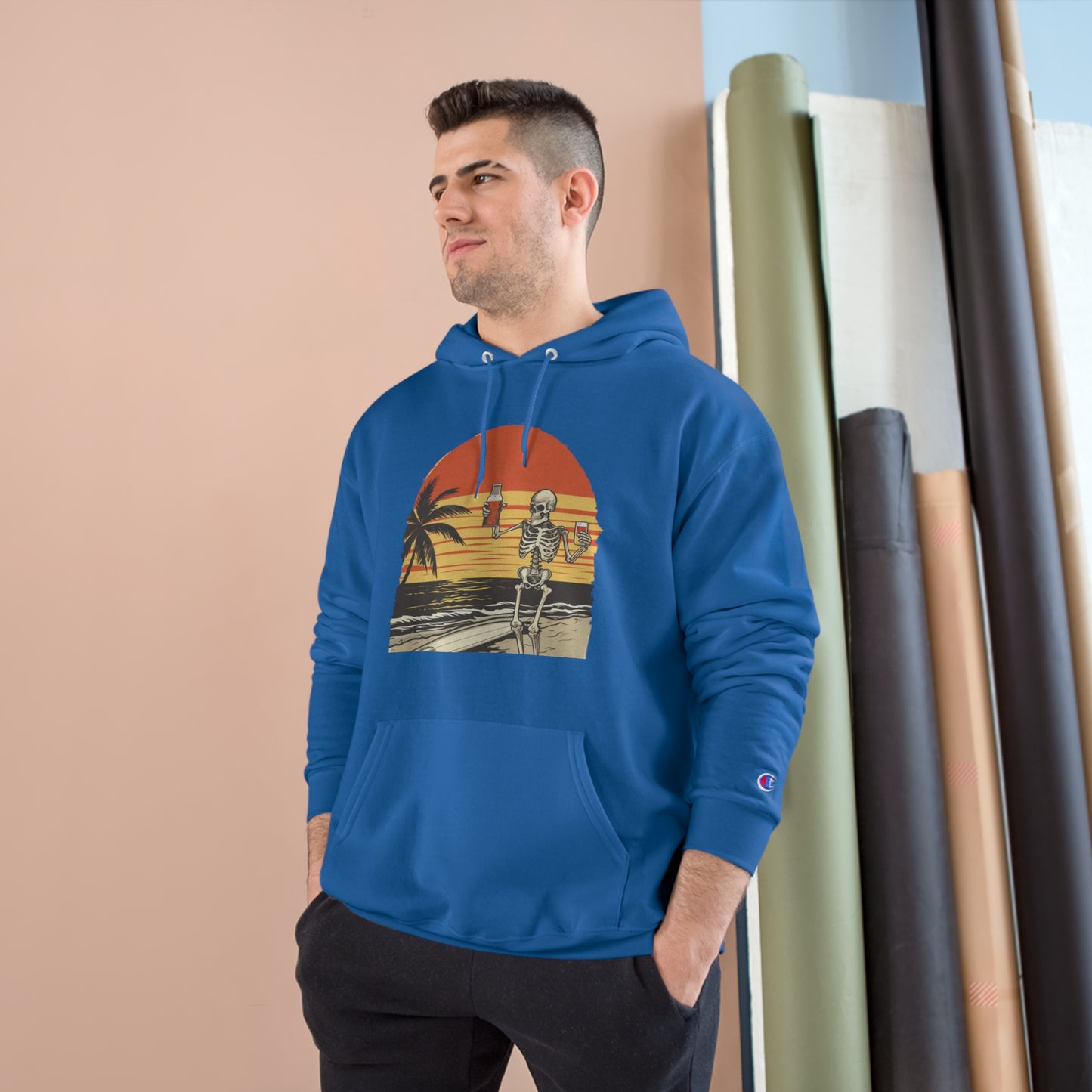 Pau Hana Surf Skeleton Hoodie