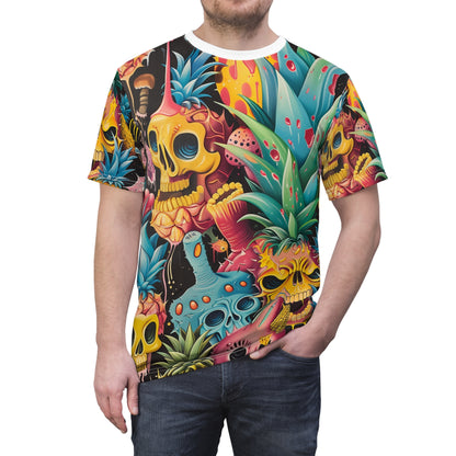 Pineapple Skull - Unisex Cut & Sew Tee