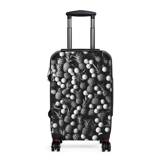 Suitcase Luggage with Golf Ball Pineapple Print