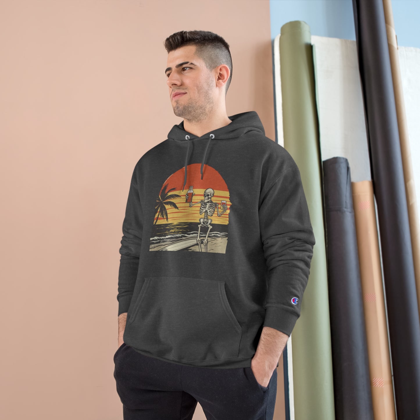 Pau Hana Surf Skeleton Hoodie