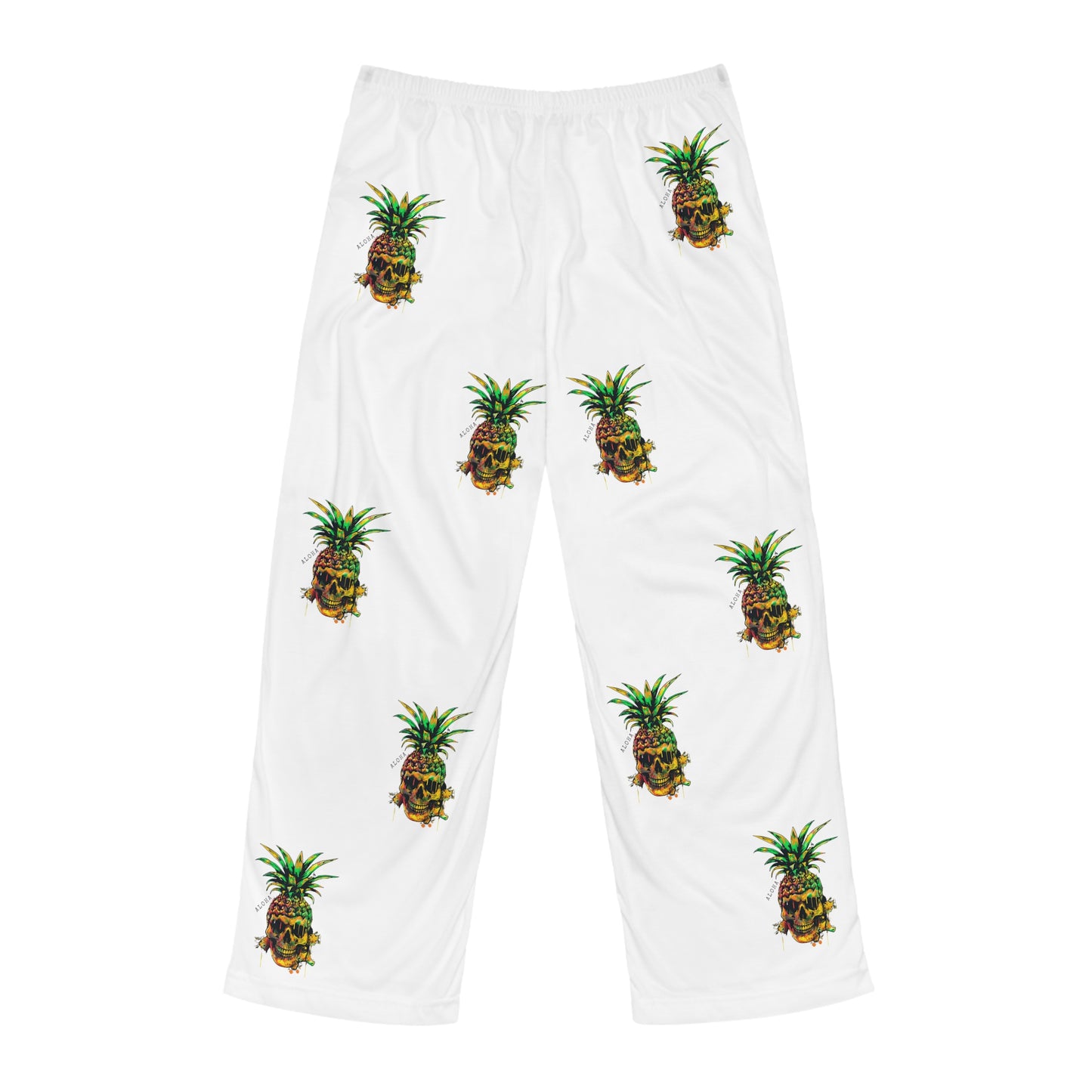 Men's pineapple skull pajama bottoms - V1