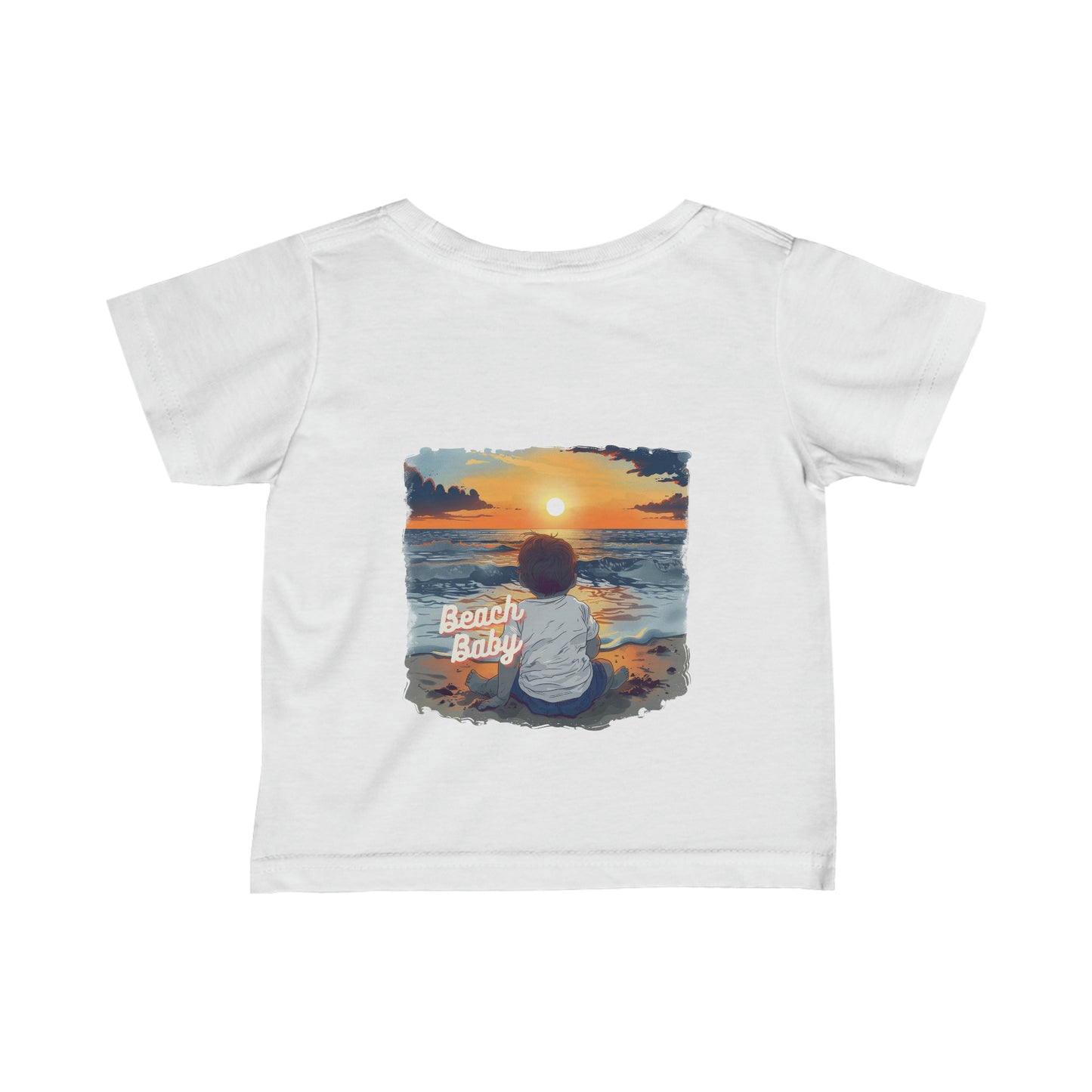 Infant Fine Jersey Tee - Beach Baby v1