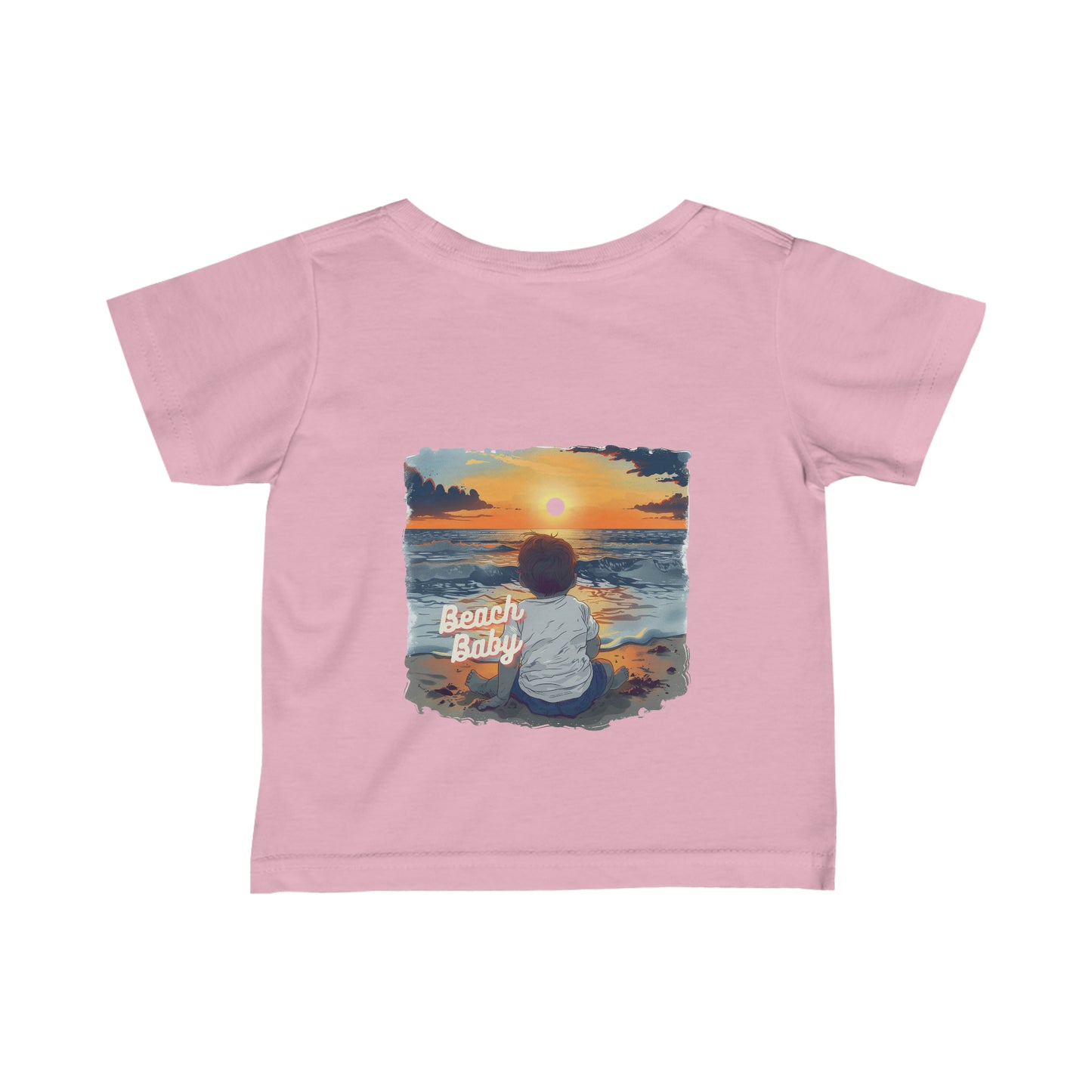 Infant Fine Jersey Tee - Beach Baby v1