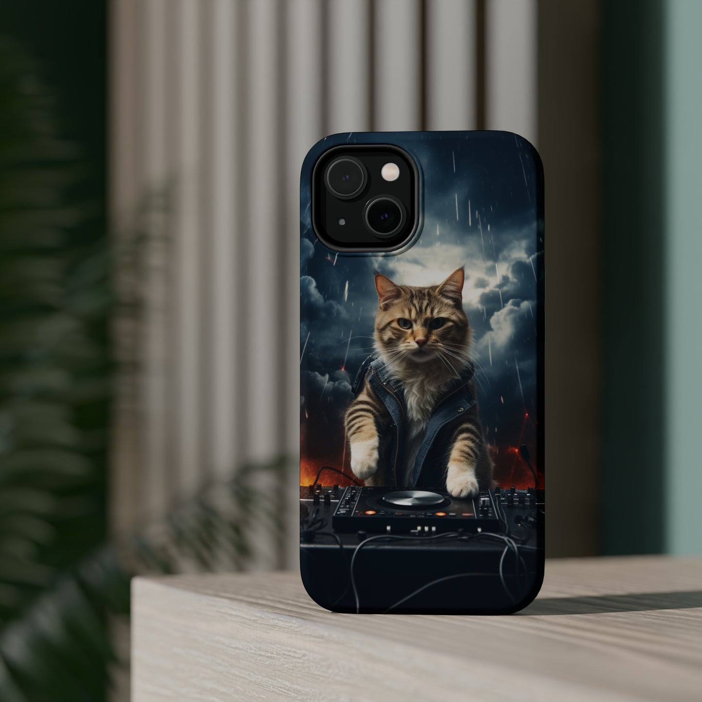 MagSafe Tough Cases for iphone - Pet Lover Series - Cat DJ Storm 1