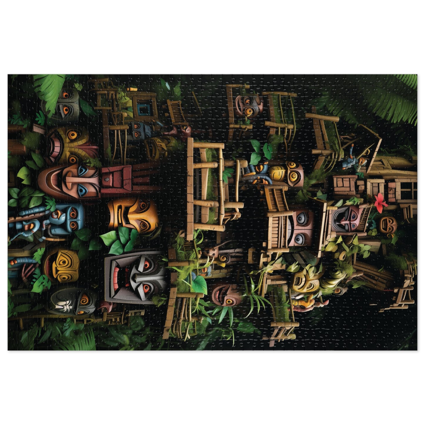 Tropical Tiki Statue Jigsaw Puzzle - Tropical Series 1