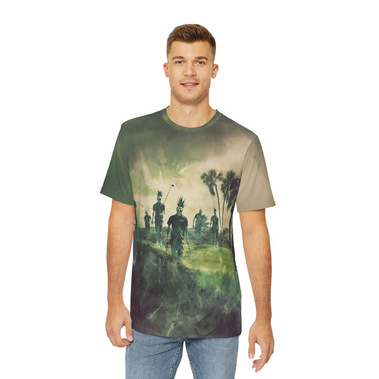 Tee Shirt - Ghost Skeleton Golfers in the Mist Design