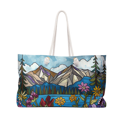 The Beautiful Mountain Tote, Weekender Bag, v