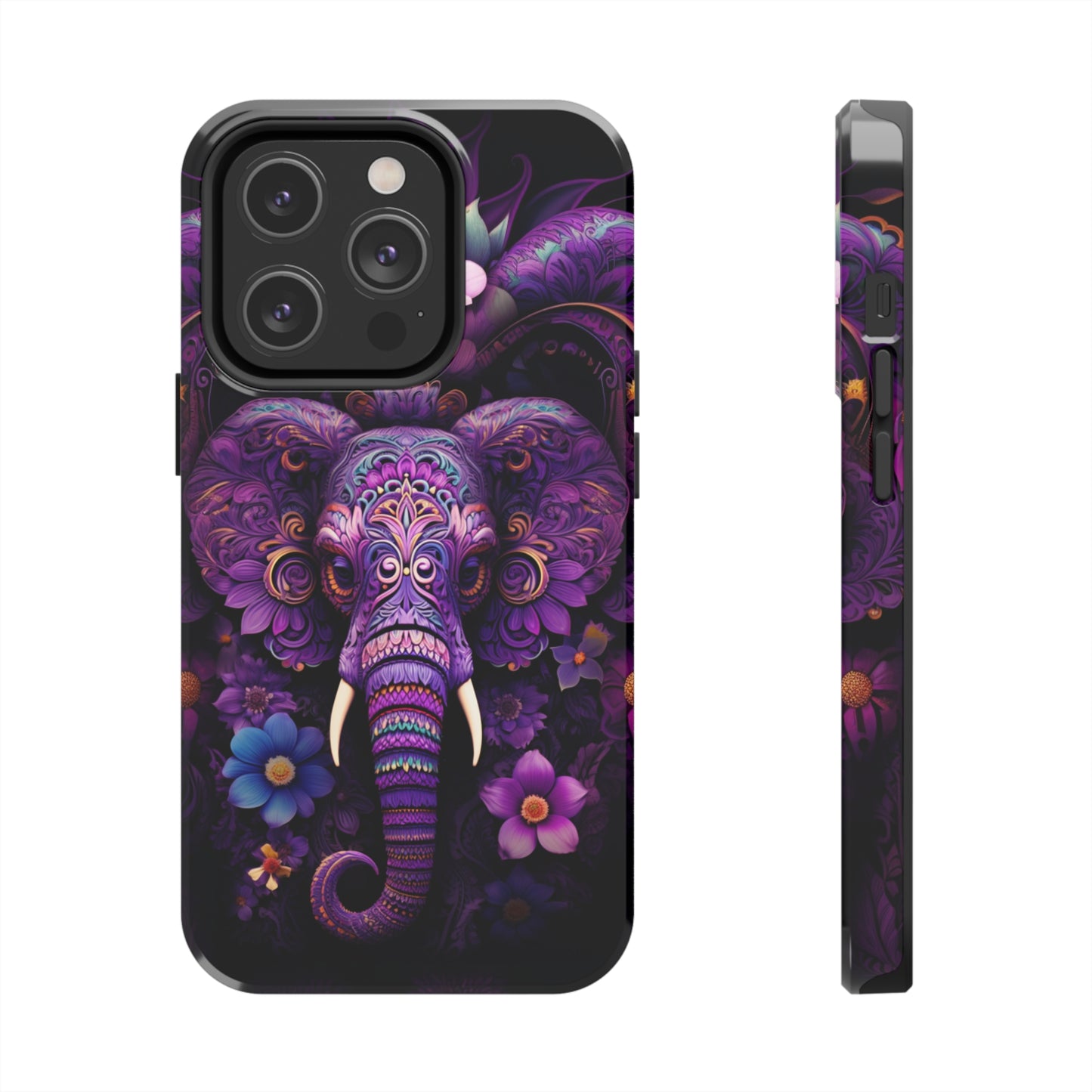 Tough IPhone Cases by Floral Fusion Graphics - Flower Elephant 3