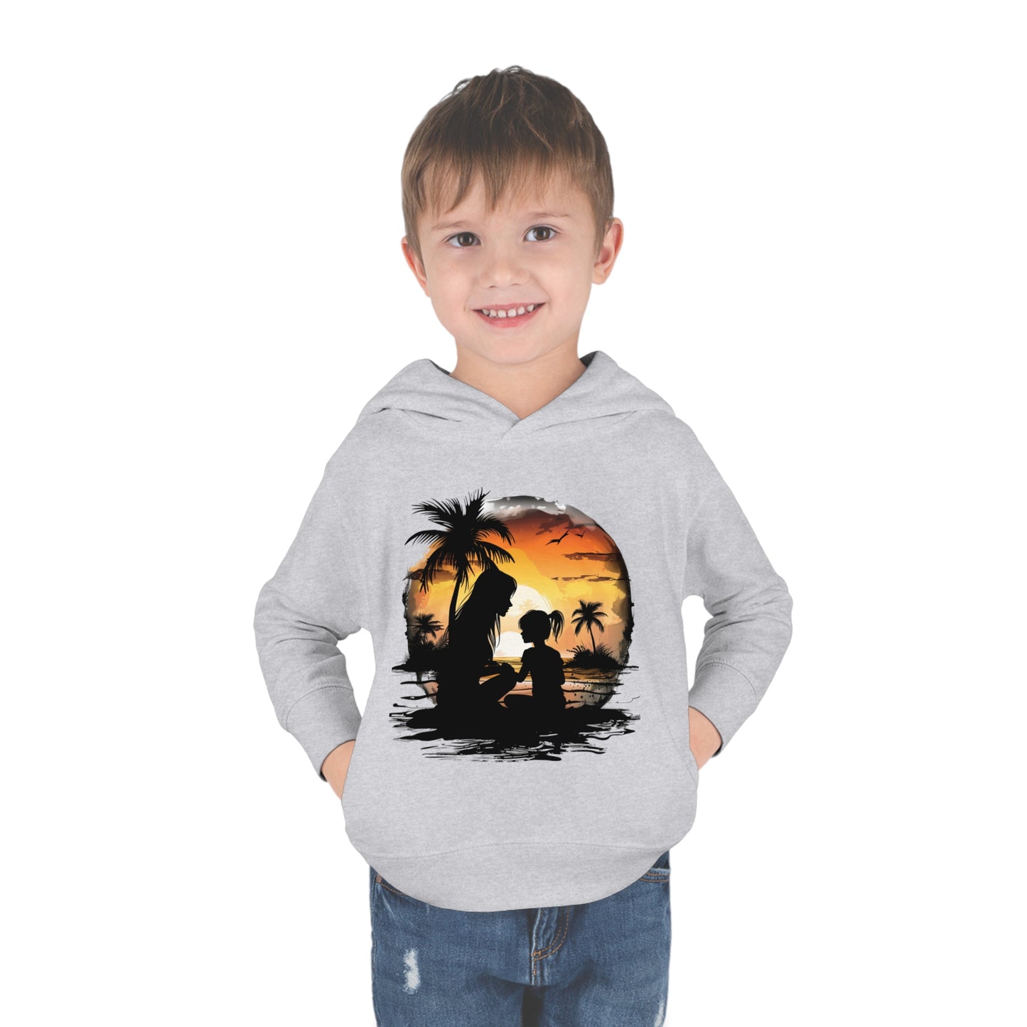 Toddler Pullover Fleece Hoodie - mom and me beach