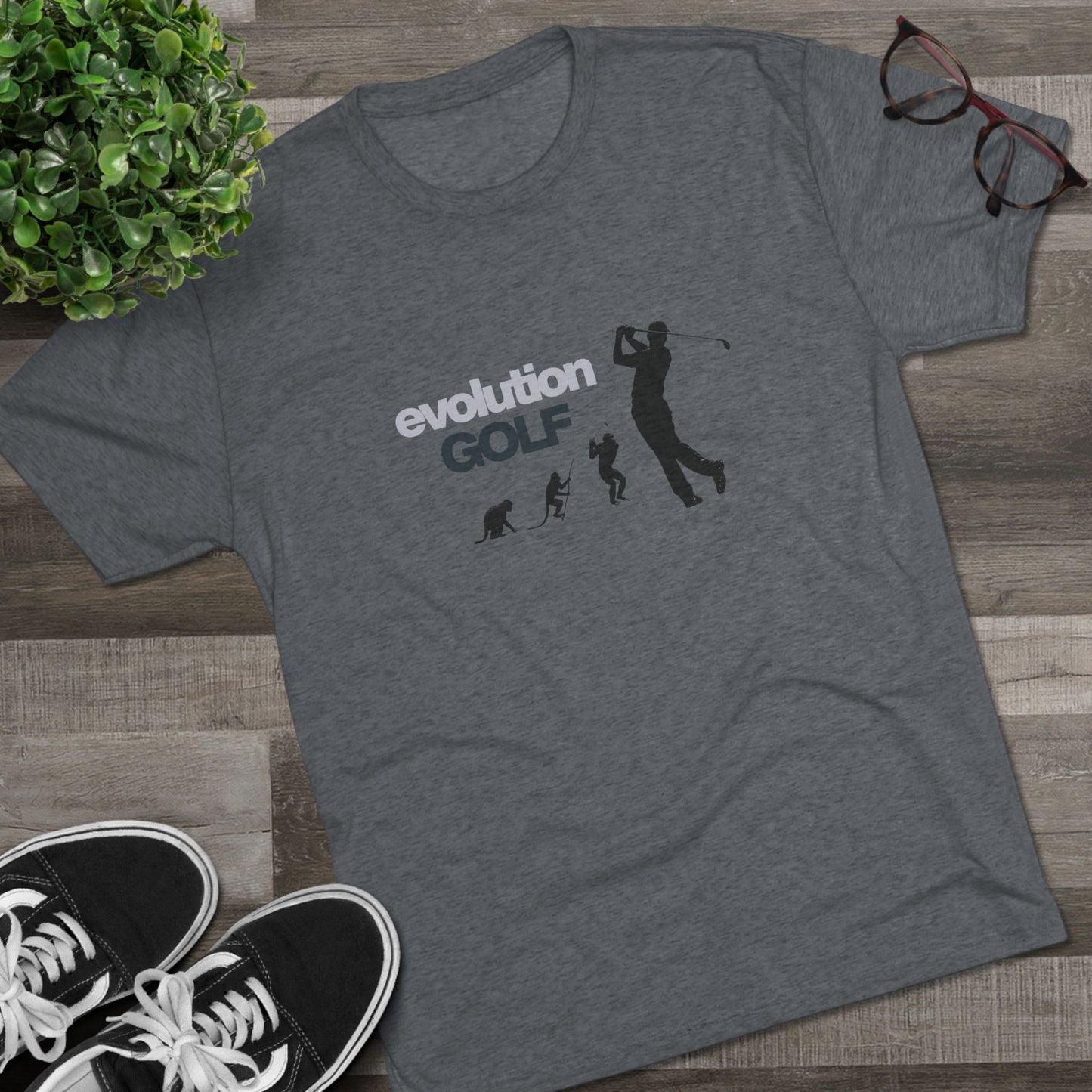 T-Shirt - Evolution Golf Ape to Golfer Satire Tee