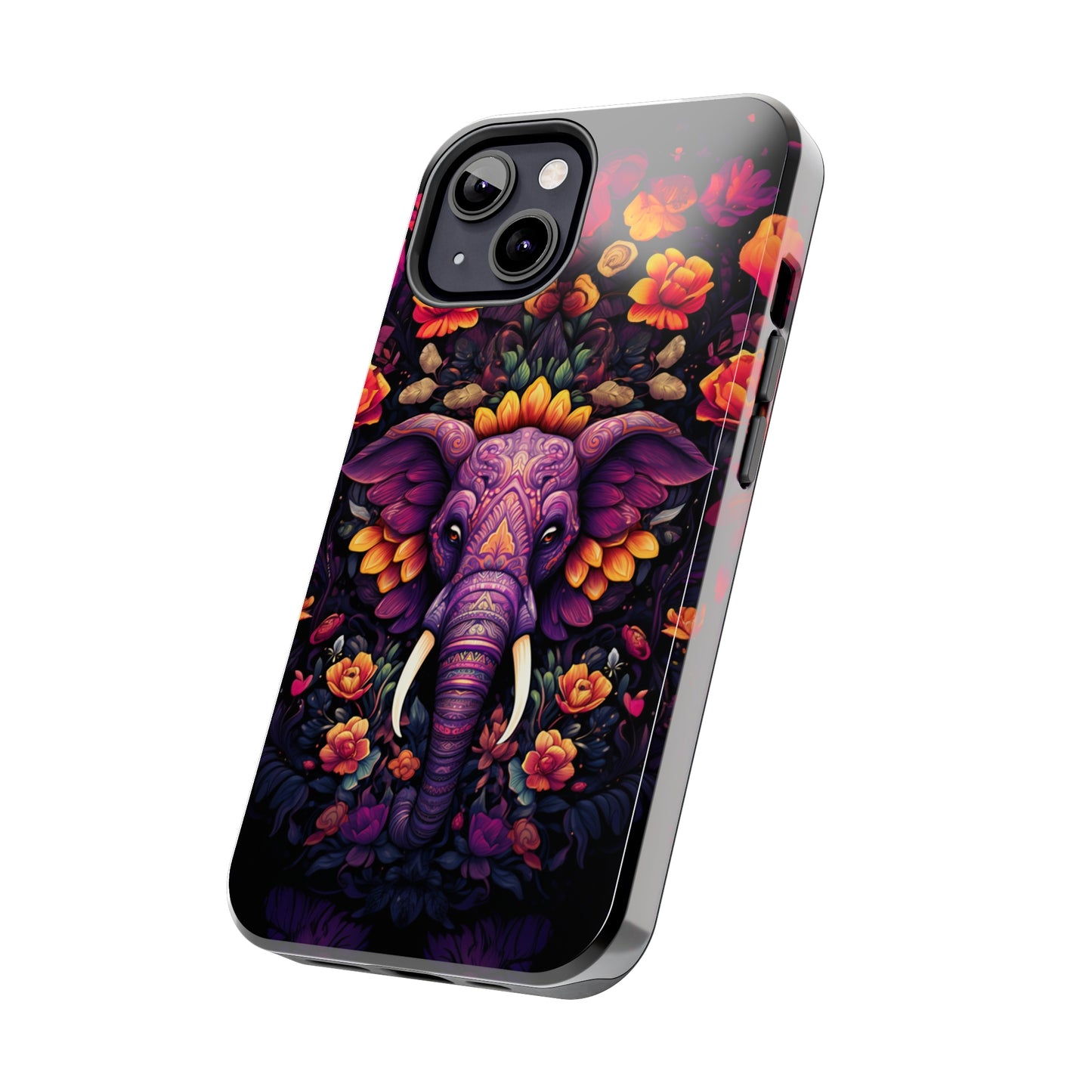 Tough IPhone Cases by Floral Fusion Graphics - Flower Elephant 2