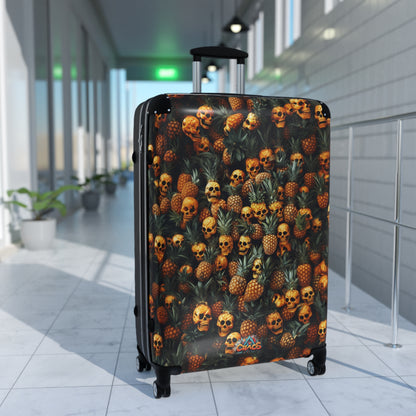 Designer Luggage - pineapple skull