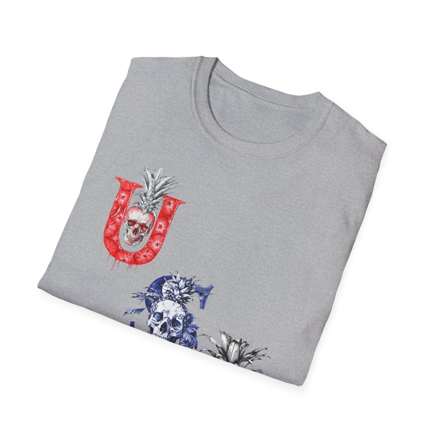 USA Pineapple Skull T-Shirt V1