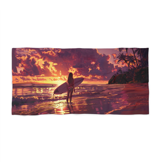 Beach Towel - Surf Girl v4