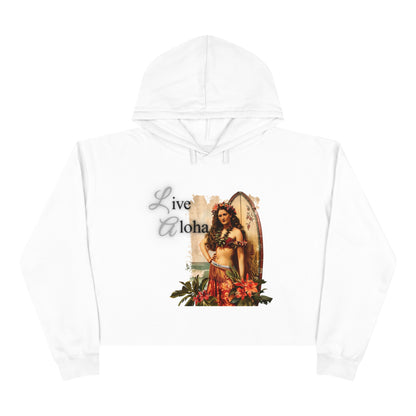 Crop Hoodie - Live Aloha Girl v1