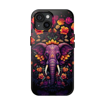 Tough IPhone Cases by Floral Fusion Graphics - Flower Elephant 2