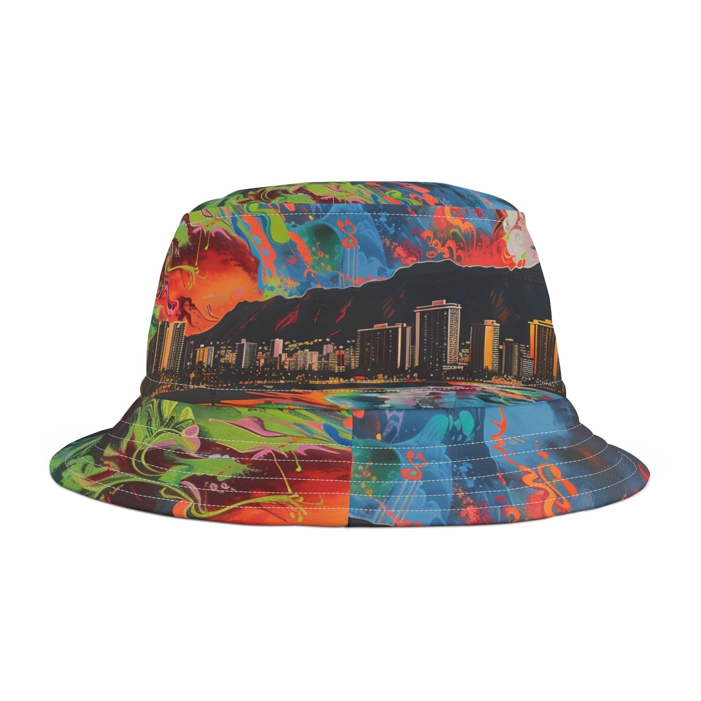 Bucket Hat (AOP) Waikiki Liquid Fire