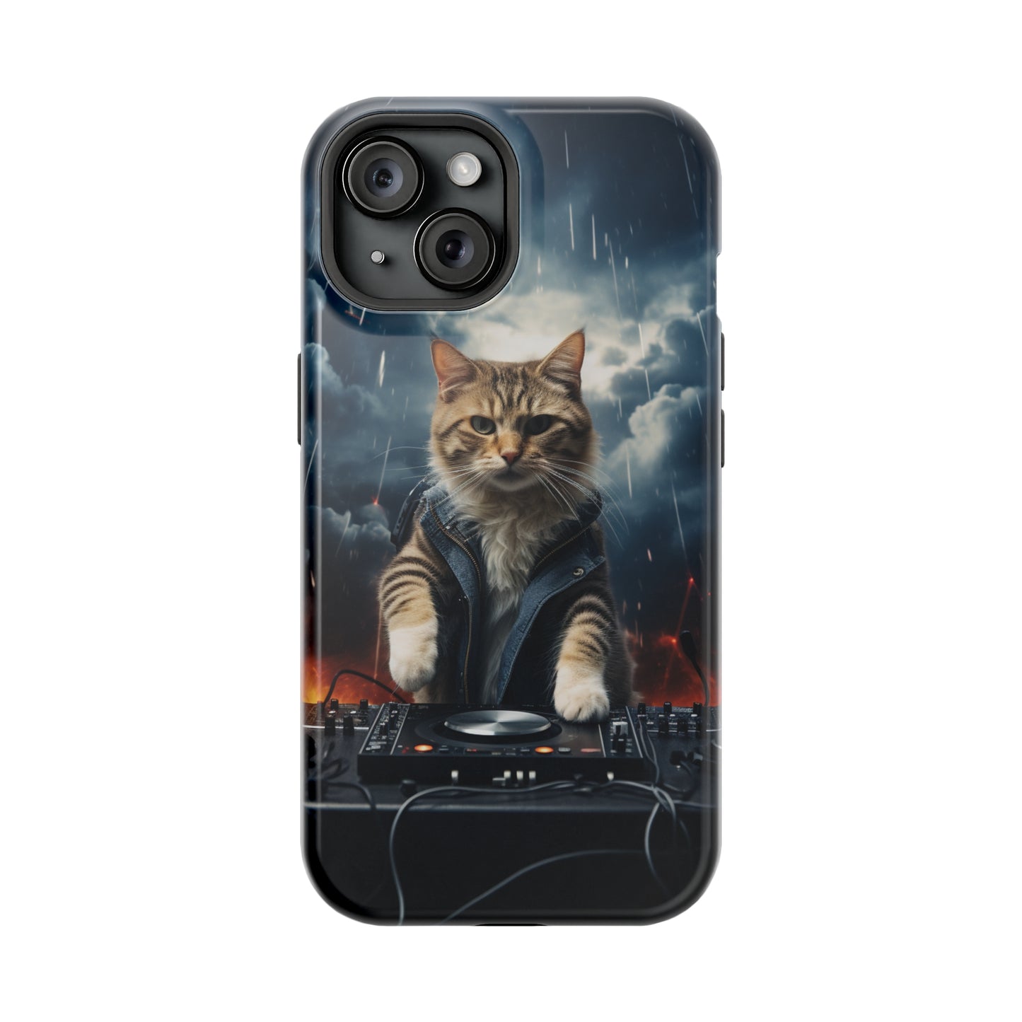 MagSafe Tough Cases for iphone - Pet Lover Series - Cat DJ Storm 1