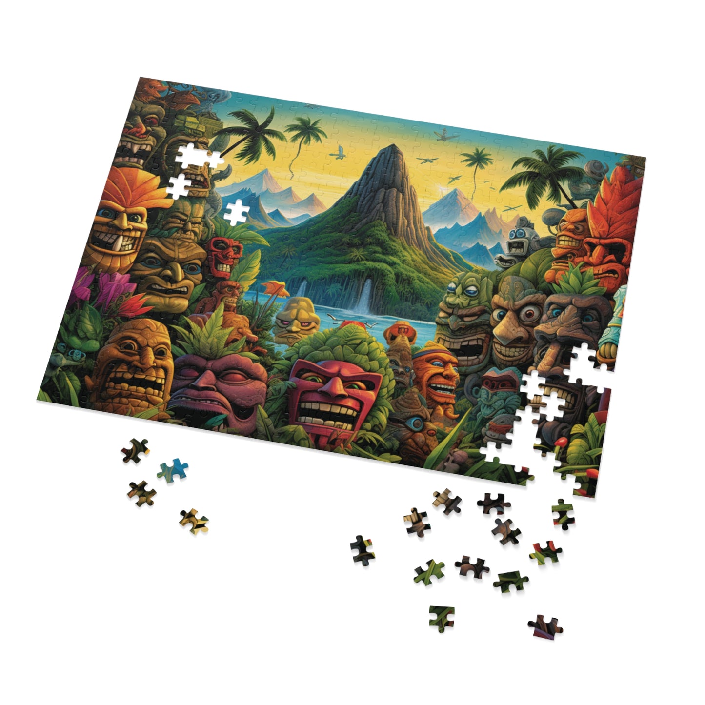 Tropical Tiki Statue Jigsaw Puzzle (500-Piece) - Tropical Series 1