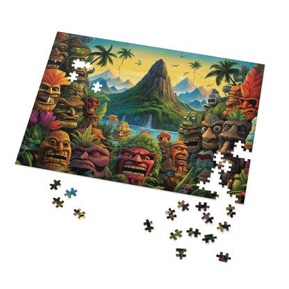 Tropical Tiki Statue Jigsaw Puzzle (500-Piece) - Tropical Series 1