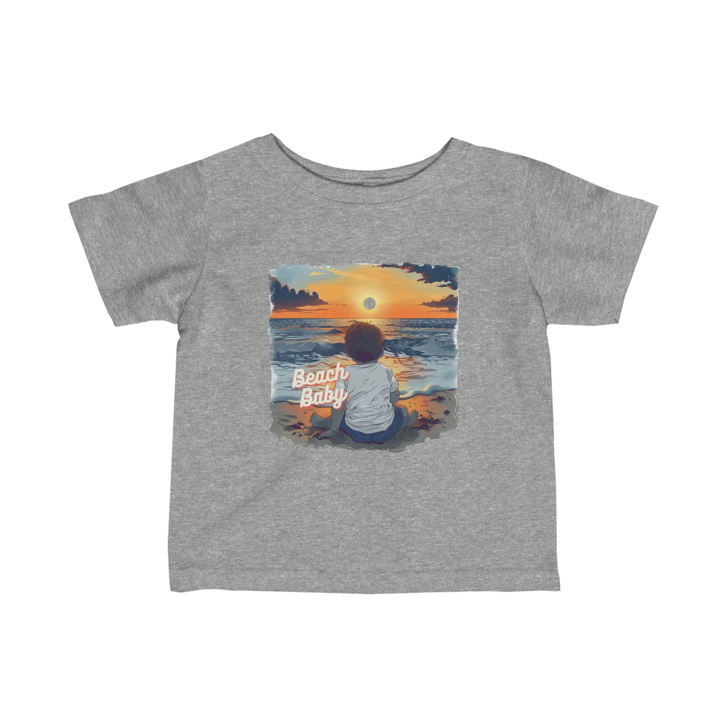 Infant Fine Jersey Tee - Beach Baby v1