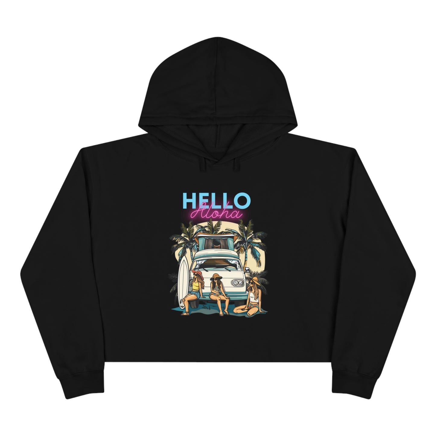 Crop Hoodie - Hello Aloha