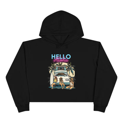 Crop Hoodie - Hello Aloha