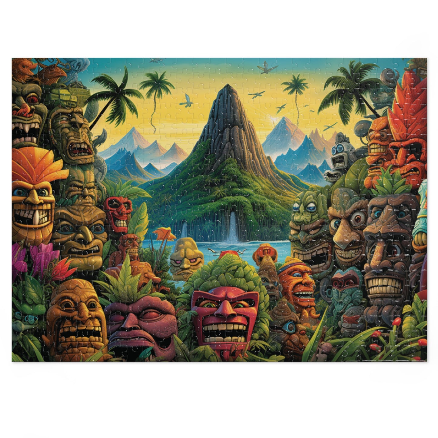 Tropical Tiki Statue Jigsaw Puzzle (500-Piece) - Tropical Series 1