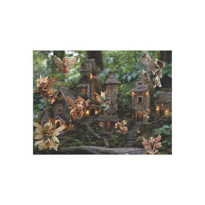 Fairy Village Jigsaw Puzzle — Enchanted Woodland 252/500/1000-Piece