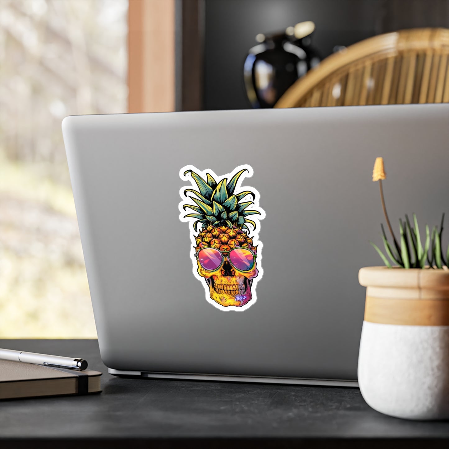 Stickers by Floral Fusion - Skull Pineapple v1