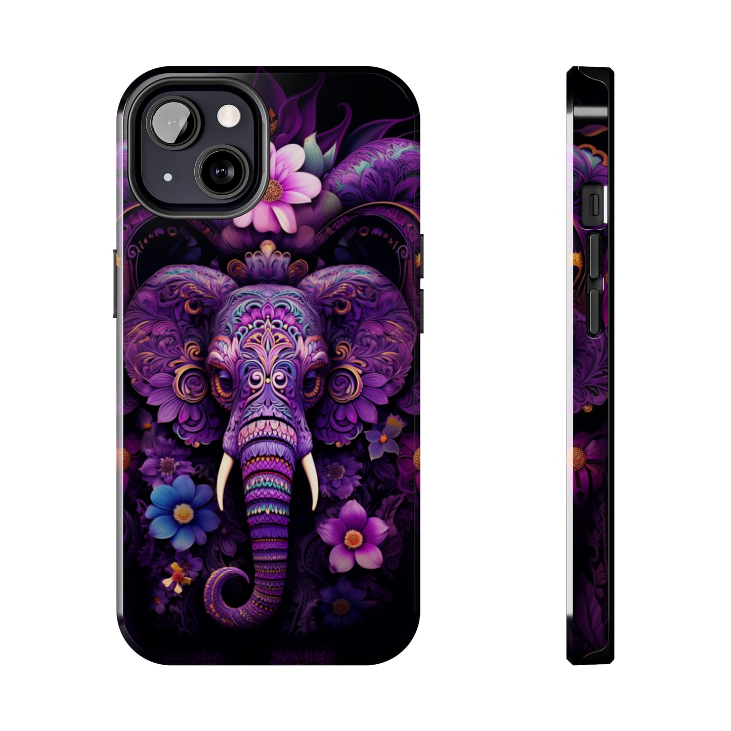 Tough IPhone Cases by Floral Fusion Graphics - Flower Elephant 3