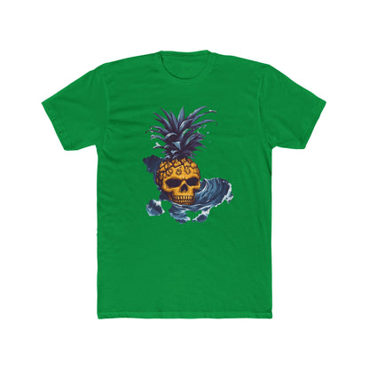 Cotton Tee - Pineapple Skull in Big Wave Design