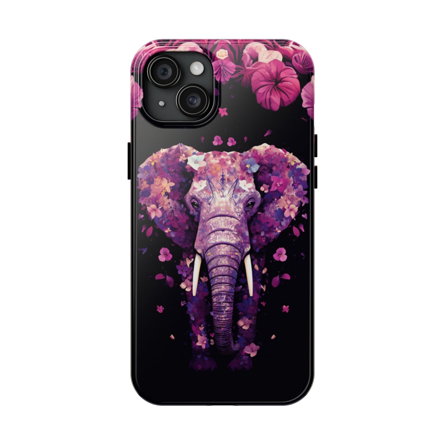 Tough IPhone Cases by Floral Fusion Graphics - Flower Elephant 1