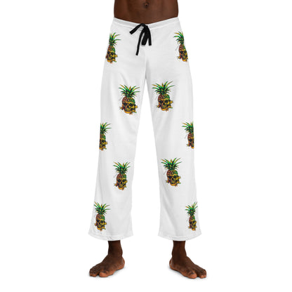 Men's pineapple skull pajama bottoms - V1