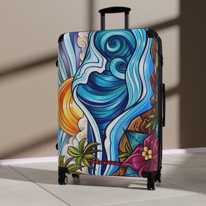 Luggage -Tropical Beach Sunset Graphic Design V2