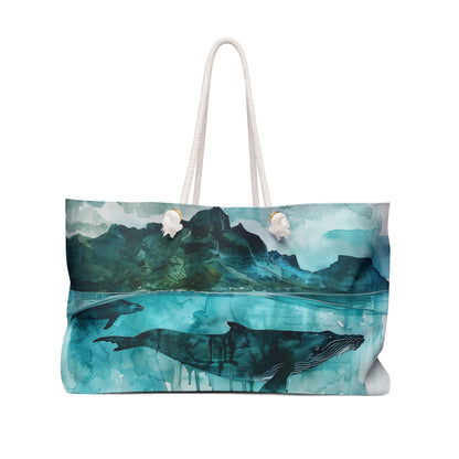 Beautiful Humpback Whales, Weekender Bag, v1