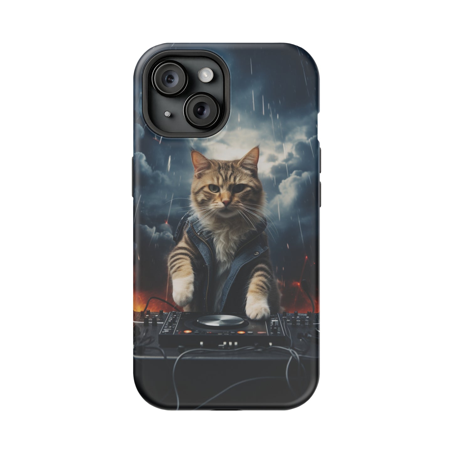 MagSafe Tough Cases for iphone - Pet Lover Series - Cat DJ Storm 1